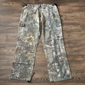 Scentblocker Pants Mens XL Adjustable Zip Realtree Camo Cargo Hunting 31” In